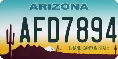 AZ license plate AFD7894