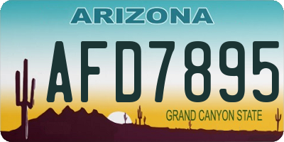 AZ license plate AFD7895
