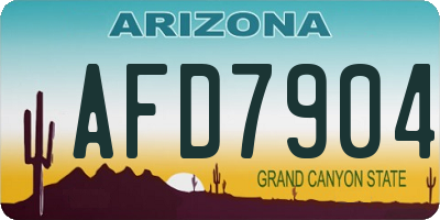 AZ license plate AFD7904