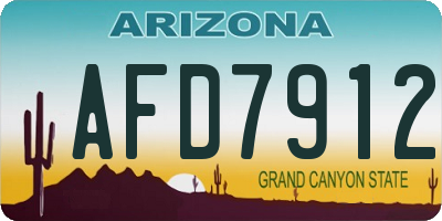 AZ license plate AFD7912