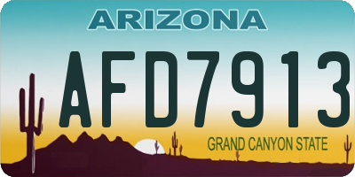 AZ license plate AFD7913