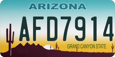 AZ license plate AFD7914