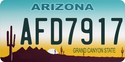 AZ license plate AFD7917