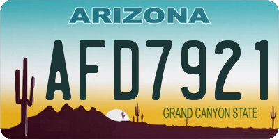 AZ license plate AFD7921