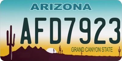 AZ license plate AFD7923