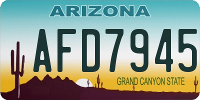 AZ license plate AFD7945