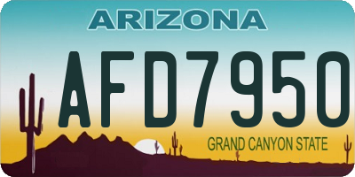 AZ license plate AFD7950