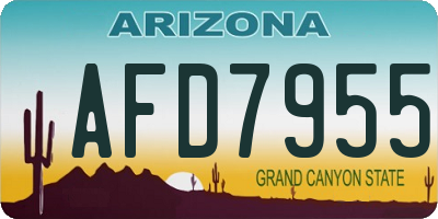 AZ license plate AFD7955