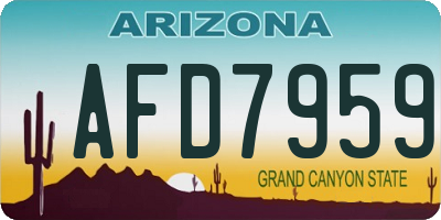 AZ license plate AFD7959