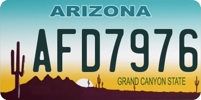 AZ license plate AFD7976