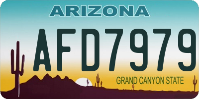 AZ license plate AFD7979