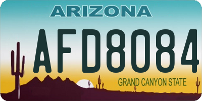 AZ license plate AFD8084