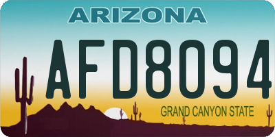 AZ license plate AFD8094