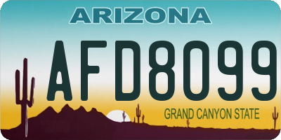 AZ license plate AFD8099