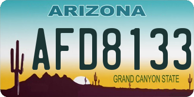 AZ license plate AFD8133