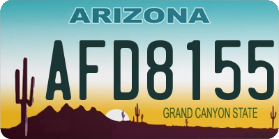 AZ license plate AFD8155