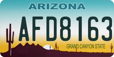 AZ license plate AFD8163