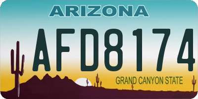 AZ license plate AFD8174