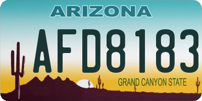 AZ license plate AFD8183