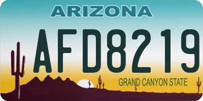AZ license plate AFD8219
