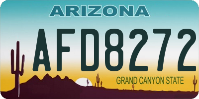 AZ license plate AFD8272