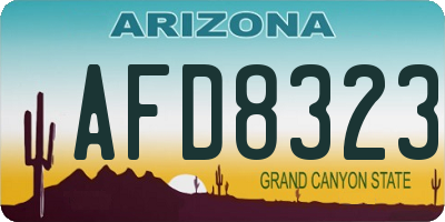AZ license plate AFD8323