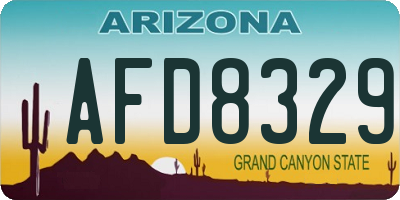 AZ license plate AFD8329