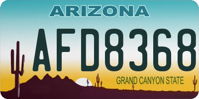 AZ license plate AFD8368