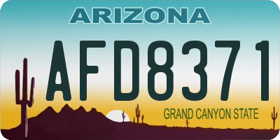 AZ license plate AFD8371