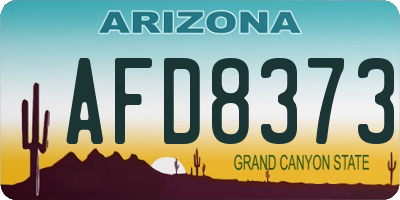 AZ license plate AFD8373