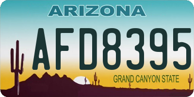AZ license plate AFD8395
