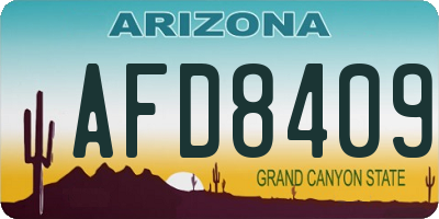 AZ license plate AFD8409