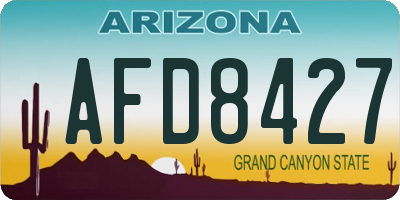 AZ license plate AFD8427