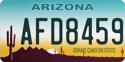AZ license plate AFD8459