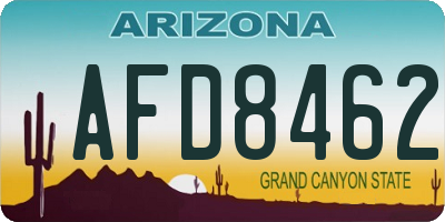 AZ license plate AFD8462