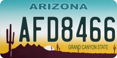 AZ license plate AFD8466