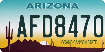 AZ license plate AFD8470