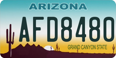 AZ license plate AFD8480