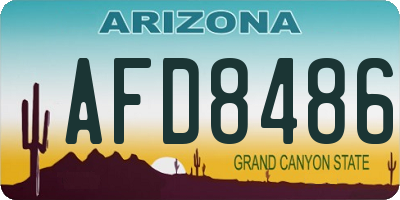 AZ license plate AFD8486