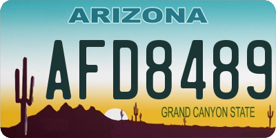 AZ license plate AFD8489