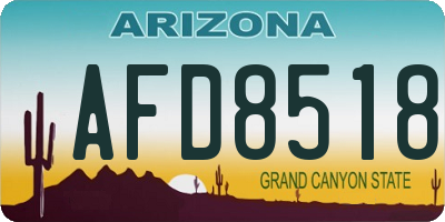 AZ license plate AFD8518