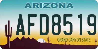 AZ license plate AFD8519