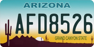 AZ license plate AFD8526