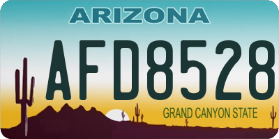 AZ license plate AFD8528
