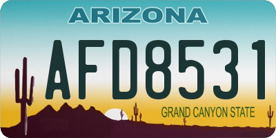 AZ license plate AFD8531