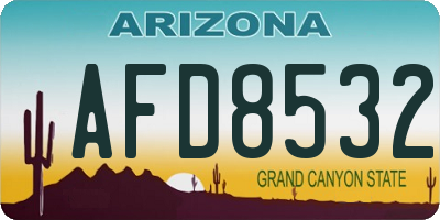 AZ license plate AFD8532