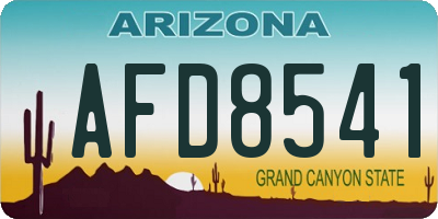 AZ license plate AFD8541