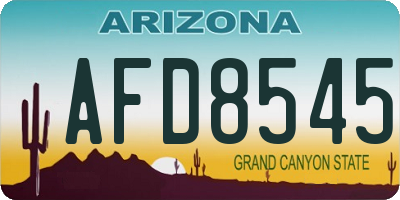 AZ license plate AFD8545