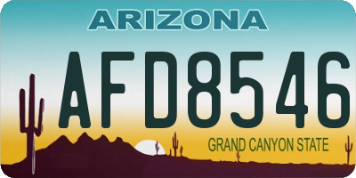 AZ license plate AFD8546