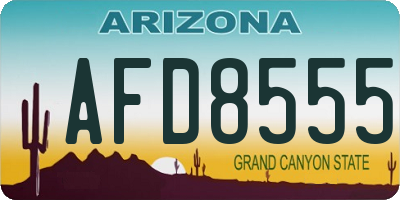 AZ license plate AFD8555